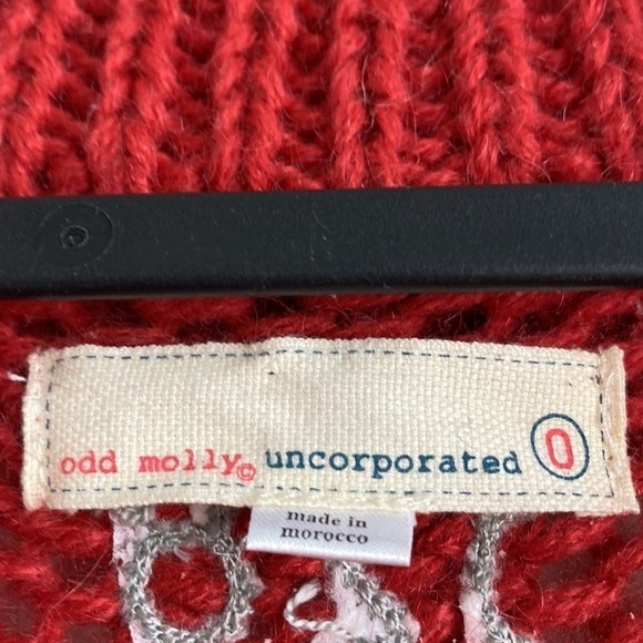 Odd MOLLY ANTHROPOLOGIE Mohair Blend Knit Tie Front Open Cardigan Sweater - Picture 7 of 10